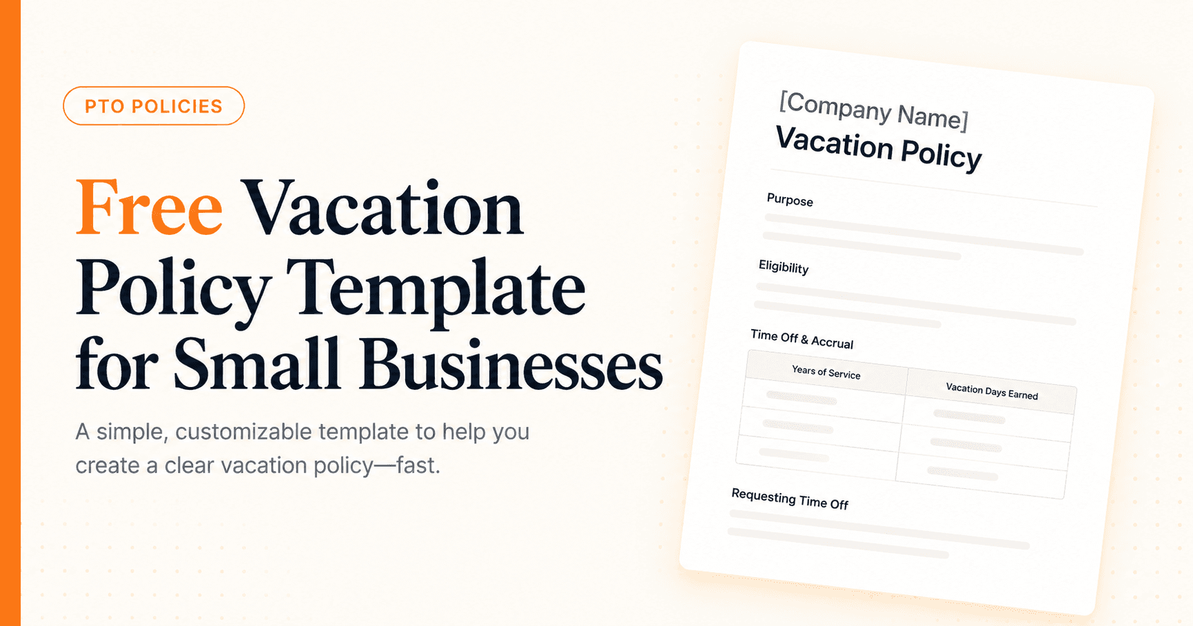 Free vacation policy template for small businesses