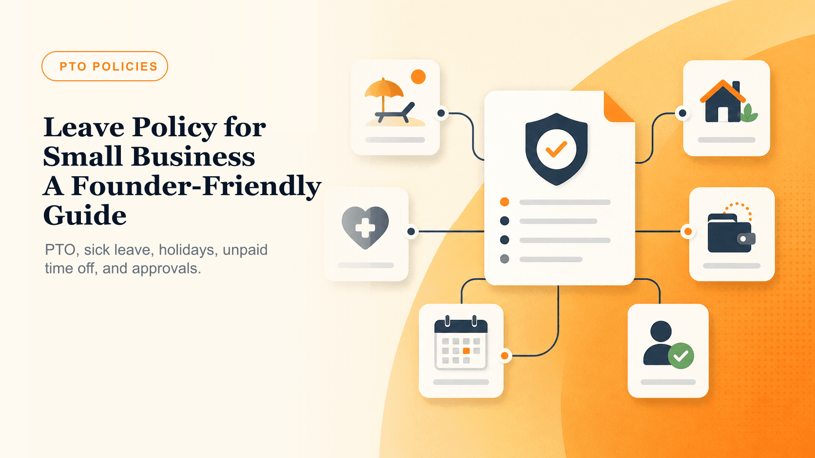 Leave policy for small business shown as connected policy cards